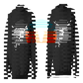 Boho Longhorn Western Life Cowboy & Cowgirl Styled Sweatshirt | Mazezy