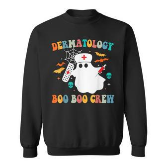 Boo Boo Crew For Dermatology Nurse Halloween Scrub Sweatshirt - Thegiftio UK