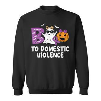 Boo To Domestic Violence Domestic Violence Awareness Sweatshirt | Mazezy UK