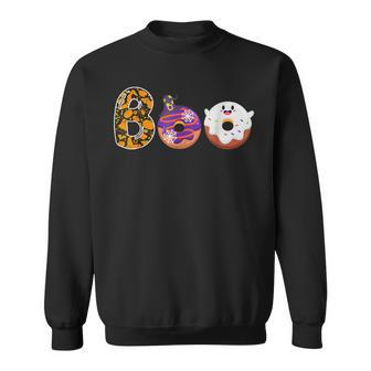 Boo Donuts Ghost Halloween Donut Lovers Costume Spooky Sweatshirt - Monsterry UK
