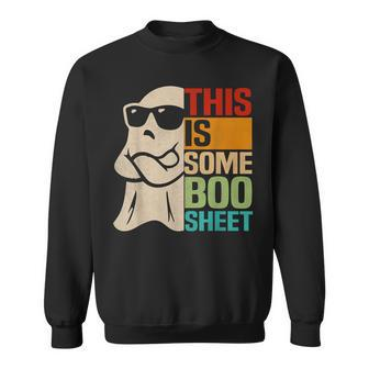 This Is Some Boo Sheet Ghost Retro Halloween Costume Sweatshirt | Seseable CA