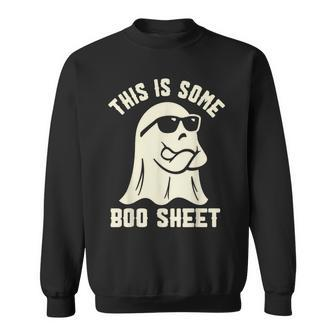 This Is Some Boo Sheet Halloween Ghost Costume Retro Sweatshirt - Thegiftio UK