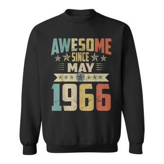 Born In May 1966 Birthday Awesome Since May 1966 Sweatshirt | Mazezy