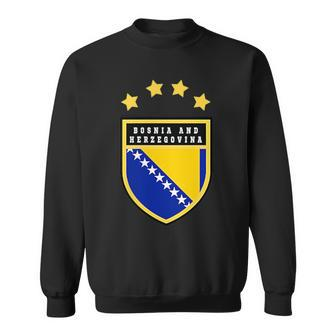Bosnia Pocket Coat Of Arms National Pride Flag Bosnian Sweatshirt | Mazezy