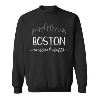 Boston Massachusetts Downtown City Skyline Northeast Sweatshirt | Mazezy