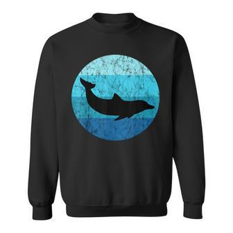 Bottlenose Dolphin Retro Vintage Ocean Water Mammals Animal Sweatshirt | Mazezy