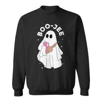 Boujee Boo-Jee Costume Ghost Spooky Season Cute Halloween Sweatshirt - Seseable