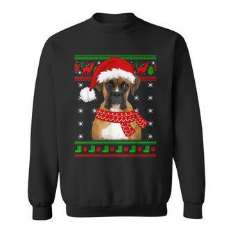 Boxer Dog Ugly Sweater Christmas Puppy Dog Lover Sweatshirt | Mazezy