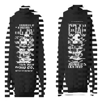 Boxing Never Underestimate An Old Man With Boxing Gloves Sweatshirt - Seseable