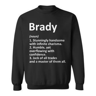 Brady Definition Personalized Name Funny Birthday Gift Idea Definition Funny Gifts Sweatshirt | Mazezy DE