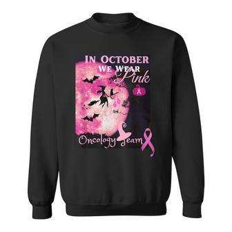 Breast Cancer Awareness In October We Wear Pink Halloween Sweatshirt - Seseable