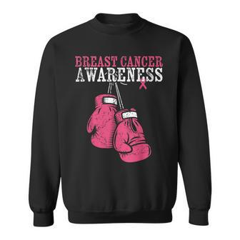 Breast Cancer Awareness Pink Boxing Gloves Survivor Warrior Sweatshirt | Mazezy