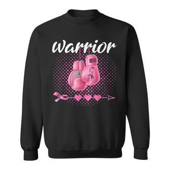 Breast Cancer Awareness Pink Boxing Gloves Warrior Sweatshirt | Mazezy
