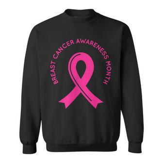 Breast Cancer Awareness Pink Ribbon Support Squad Cancer Sweatshirt - Seseable