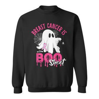 Breast Cancer Is Boo Sheet Halloween Breast Cancer Awareness Sweatshirt - Seseable