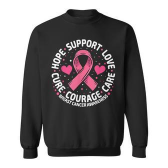 Breast Cancer Support Pink Ribbon Breast Cancer Awareness Sweatshirt - Seseable