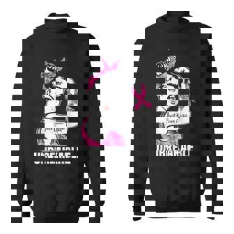 Breast Cancer Warrior Unbreakable Breast Cancer Awareness Sweatshirt | Mazezy