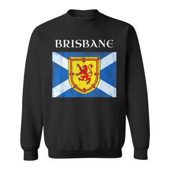 Brisbane Scottish Clan Name Gift Scotland Flag Festival Sweatshirt | Mazezy