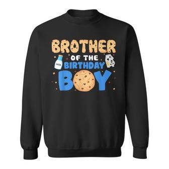 Brother Of The Birthday Boy Milk And Cookies 1St Birthday Sweatshirt - Thegiftio UK