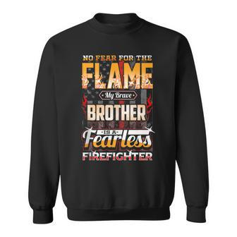 Brother Firefighter American Flag Fire Fighting Pride Sweatshirt | Mazezy