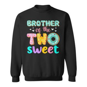 Brother Of The Two Sweet Donut Birthday Family Theme Girl Sweatshirt - Monsterry