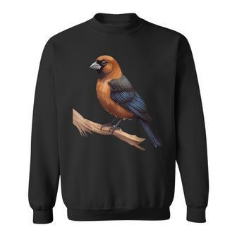 Brown Headed Cowbird Lover Illustration Sweatshirt | Mazezy