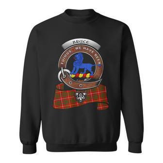 Bruce Scottish Clan Badge & Tartan Sweatshirt | Mazezy