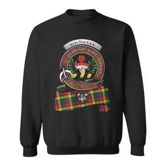 Buchanan Scottish Clan Badge & Tartan Sweatshirt | Mazezy