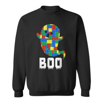Building Blocks Ghost Boo Master Builder Halloween Boys Sweatshirt - Monsterry UK