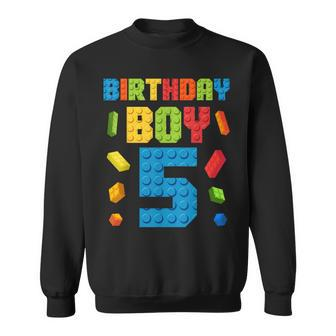 Building Bricks 5Th Birthday Boy 5 Five Year Master Builder Sweatshirt | Mazezy