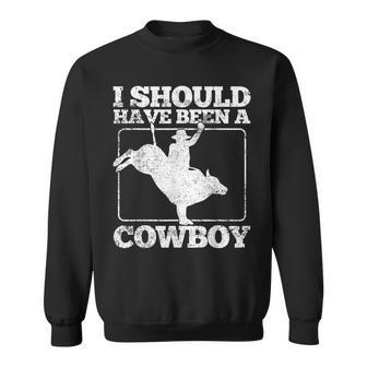 Bull Riding Cowboy Bull Rider Rodeo Sweatshirt - Seseable
