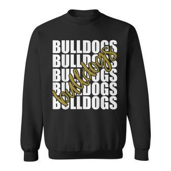 Bulldogs Gold School Sports Fan Team Spirit Sweatshirt - Monsterry DE