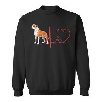 Bully Kutta Dog Heartbeat Ekg For Dog Lovers Owners Sweatshirt | Mazezy