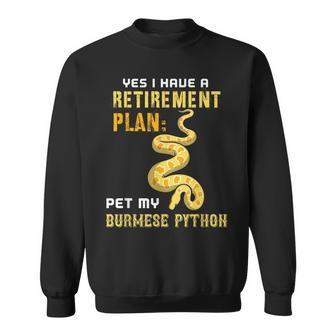 Burmese Python Retirement For Snake Owners Sweatshirt | Mazezy