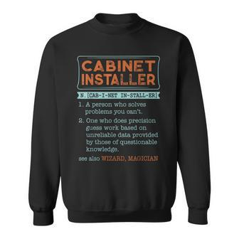 Cabinet Installer Dictionary Noun Wizard Magician Sweatshirt | Mazezy