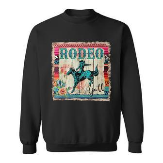 Cactus Serape Western Cowgirl Barrel Racing Rodeo Horse Girl Sweatshirt | Mazezy