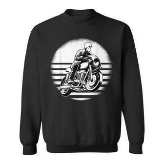 Cafe Racer Rider Skeleton Cafe Racer Bench Motorcycle Jacket Sweatshirt | Mazezy