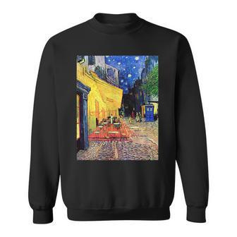 Cafe Terrace At Night Doctor Visit Sweatshirt | Mazezy