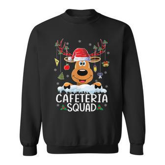 Cafeteria Squad Reindeer Santa Hat Christmas Family Sweatshirt - Seseable