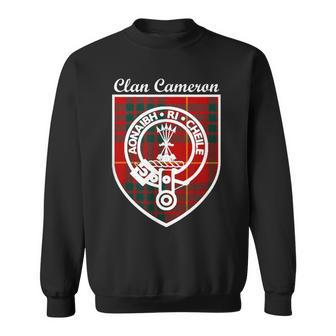 Cameron Surname Scottish Clan Tartan Crest Badge Sweatshirt | Mazezy AU
