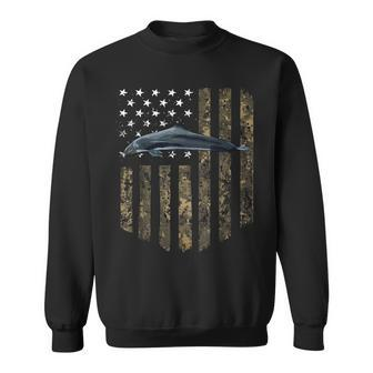 Camo American Flag False Killer Whale 4Th Of July Sweatshirt | Mazezy