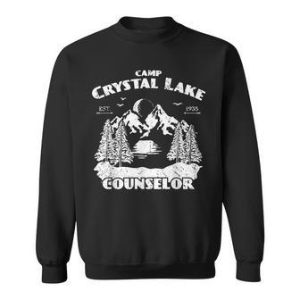 Camp Camping Crystal Lake Counselor Vintage Horror Lover Counselor Sweatshirt | Mazezy