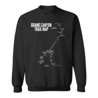 Camp Grand Canyon National Park Trail Map Camping Hiking Sweatshirt - Seseable