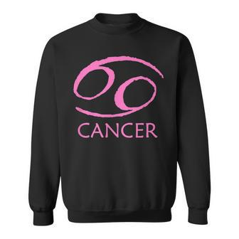 Cancer Zodiac Sign Pink Symbol Stars June July Birthday Gift Sweatshirt | Mazezy DE