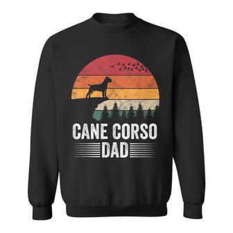 Cane Corso Dad Italian Mastiff Dog Sunset Retro Apparel Sweatshirt | Mazezy