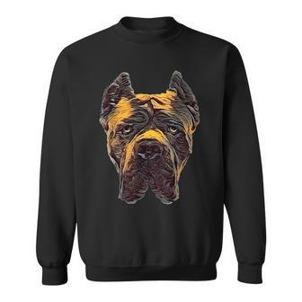 Cane Corso Italian Mastiff Head Dog Portrait Sweatshirt | Mazezy