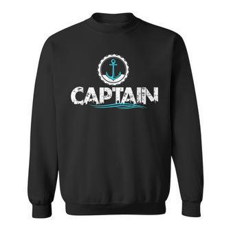 Captain Anchor Boating Sailing Gift Sweatshirt | Mazezy