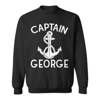 Captain George Boating Yacht Boat Ship Anchor Sweatshirt | Mazezy