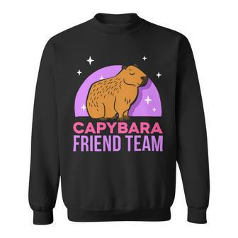 Capybara Friend Team Lover Animal Capybaras Rodent Sweatshirt - Monsterry