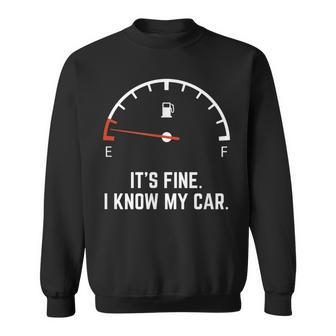 Car Gas Gauge On Empty Low Fuel Funny Sweatshirt | Mazezy